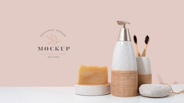 Natural selfcare products mockup