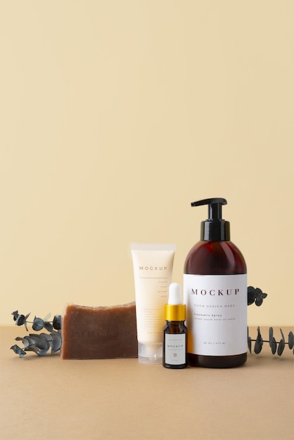 Natural selfcare products mockup