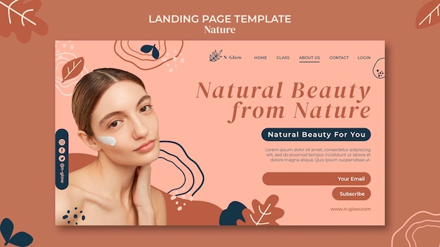 PSD natural skin care products landing page