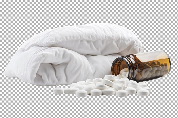 PSD 自然的睡眠輔助片在透明的背景上隔離