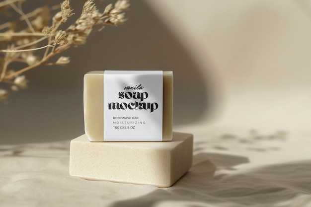 PSD natural soap mockup design