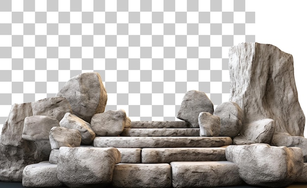 PSD natural stone podium cutout