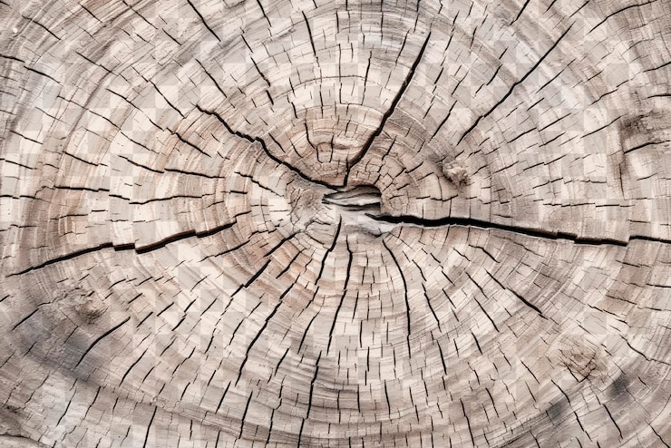 PSD natural wooden tree ring texture png overlay effect transparent background