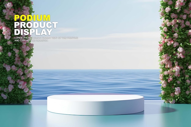 naturalna scena podium do wyświetlania produktu model wyświetlacza sceny do prezentacji produktu wystawy