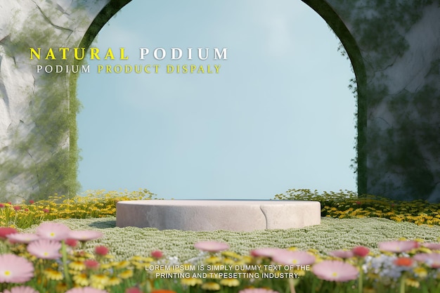 naturalne podium do wyświetlania produktów model wyświetlacza scenicznego do prezentacji produktów wystawowych