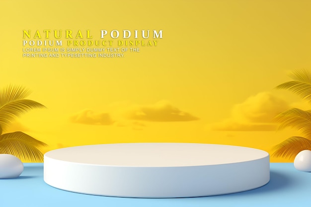 Naturalne podium sceniczne do prezentacji produktu, makieta do prezentacji produktu