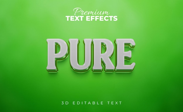 PSD naturalne zielone czysto edytowalne efekty tekstowe