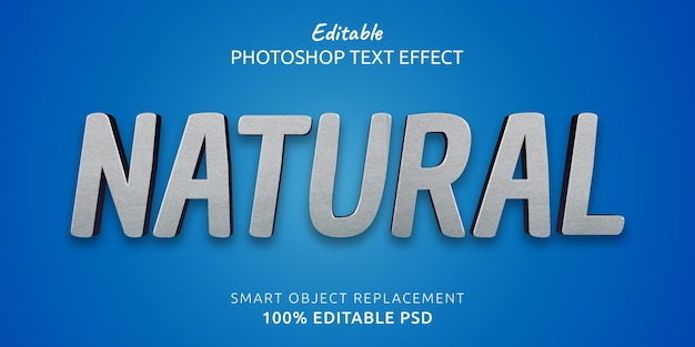 Naturalny edytowalny efekt stylu tekstu Photoshop