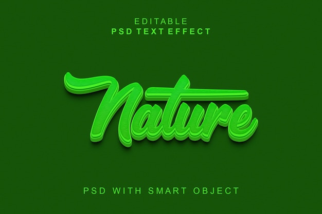 Effetto testo 3d natura