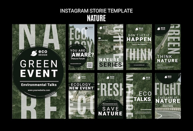 PSD nature concept instagram stories