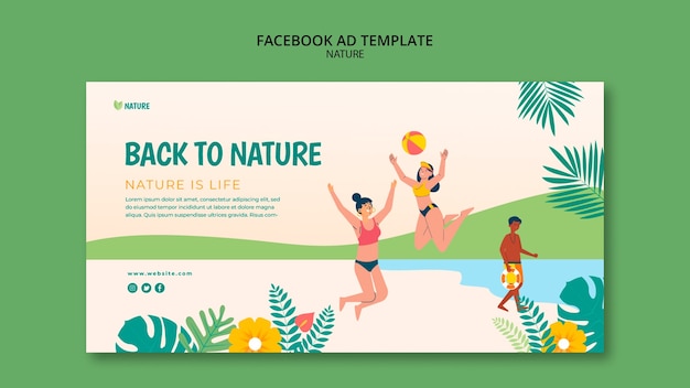 PSD nature entertainment facebook template