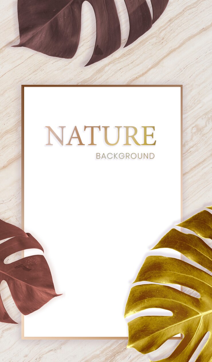 PSD nature frame on marble