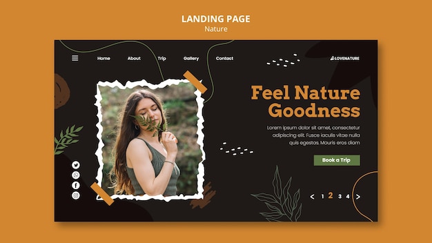 PSD nature landing page template