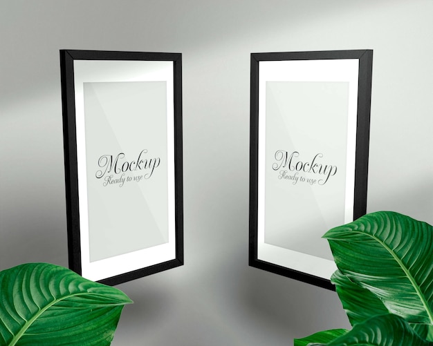 PSD mockup della natura con cornice