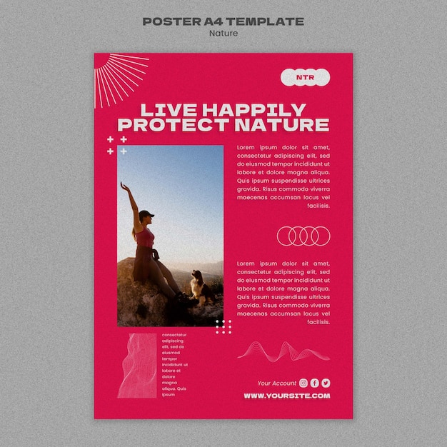 Nature poster template design