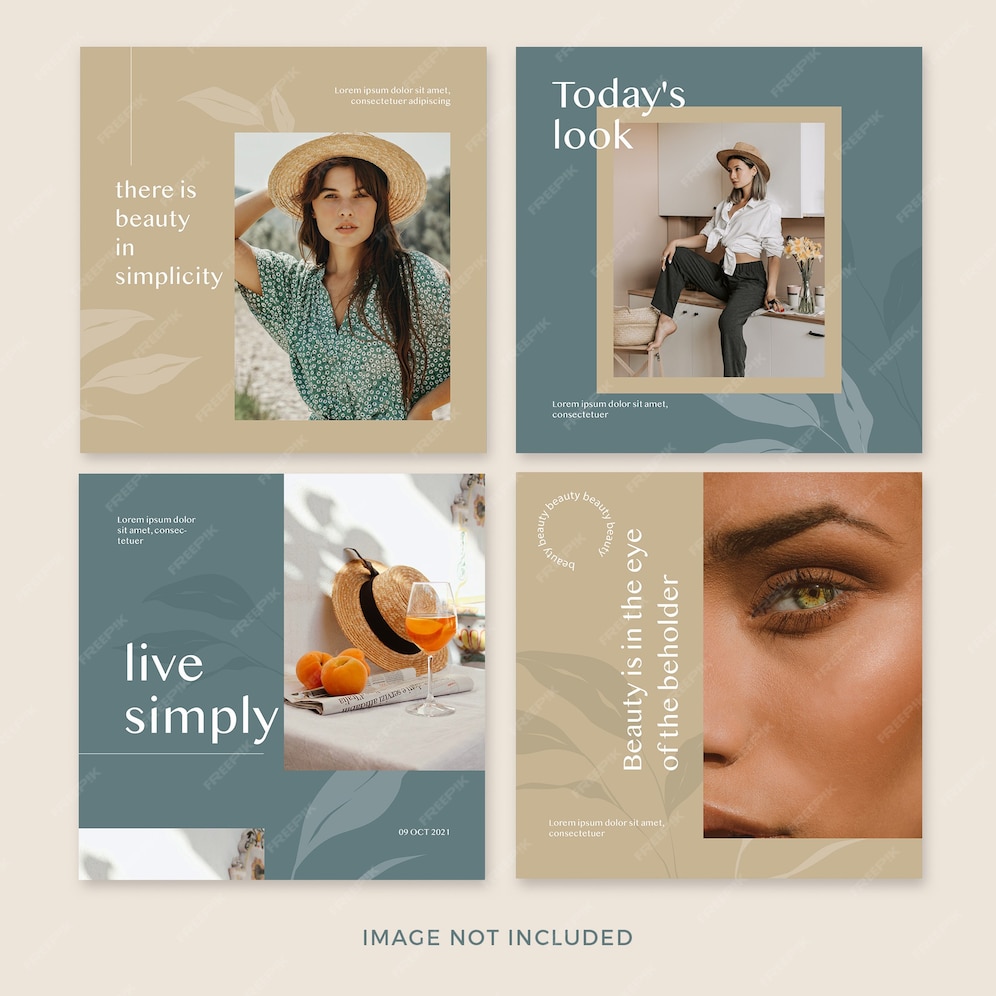 Premium PSD | Nature social media post collection