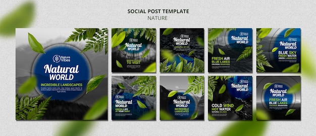 PSD nature social media posts