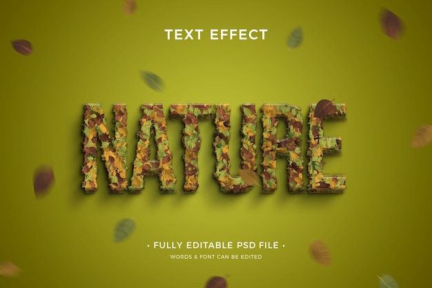 PSD nature text effect