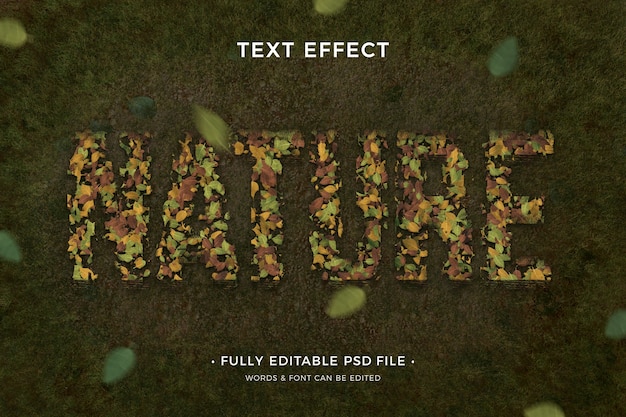 PSD nature text effect