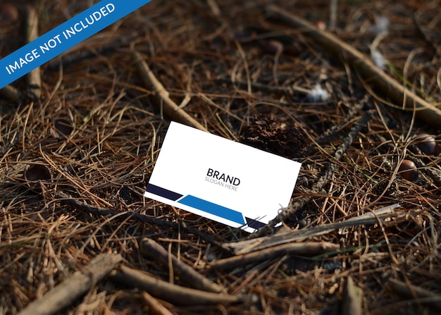 Nature visiting card mockup design template