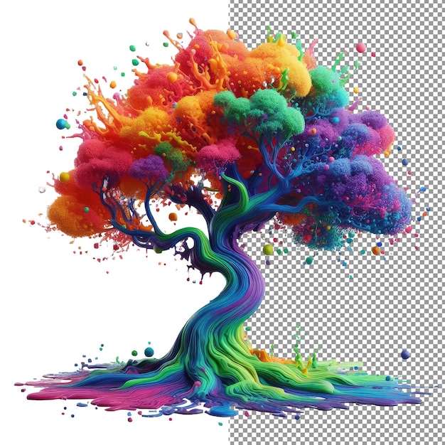 PSD natures spectrum albero isolato in png splendor