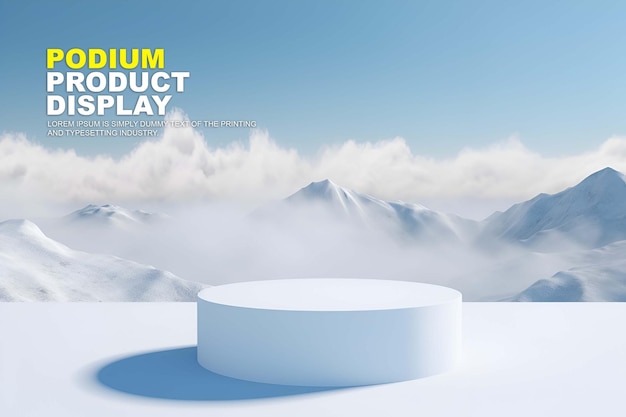 Naturlig scene podium for produktfremvisning, scenevisning mockup for produktpresentasjon
