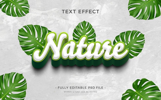 Natuur tekst effect