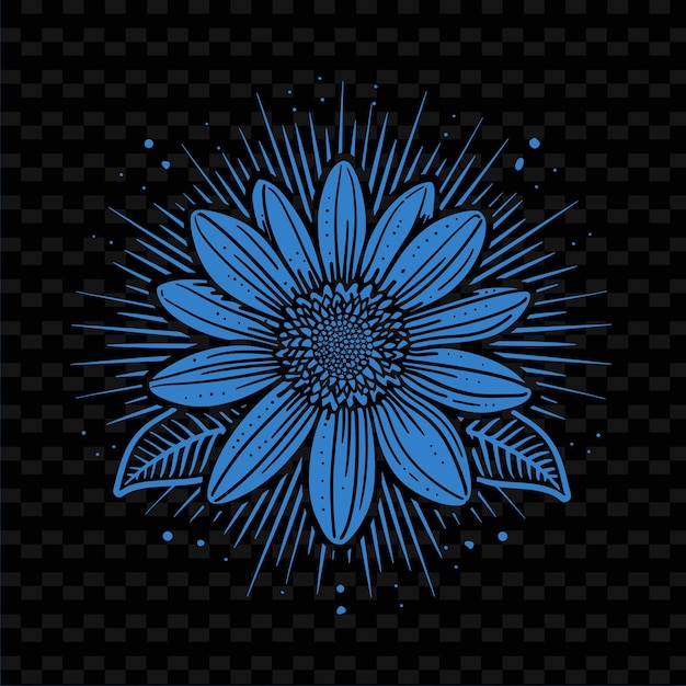 PSD natuurlijk gerbera daisy logo met decoratief creatief vector design van nature collection