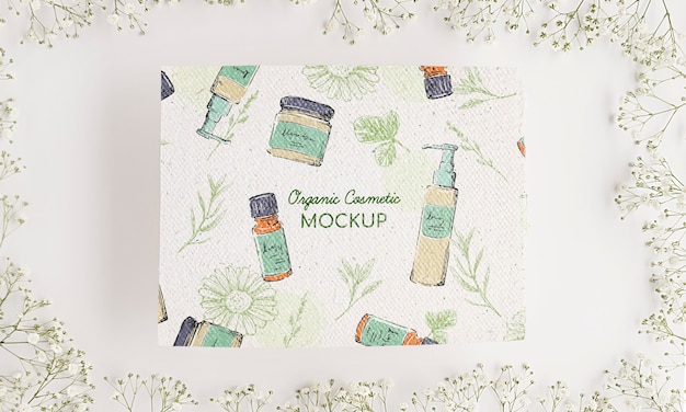 Natuurlijke cosmetica concept mock-up