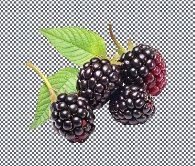Natuurlijke en verse Blackberry geïsoleerd op doorzichtige achtergrond