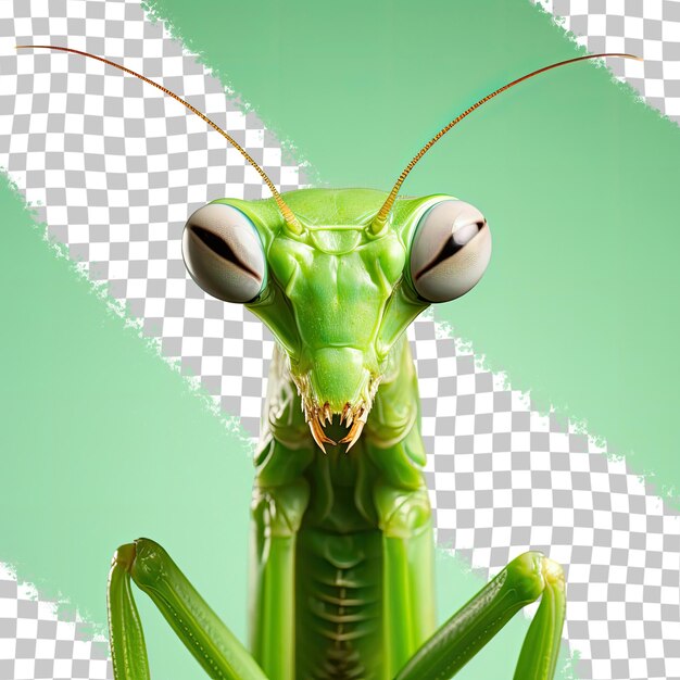 PSD natuurportret van een groene mantis