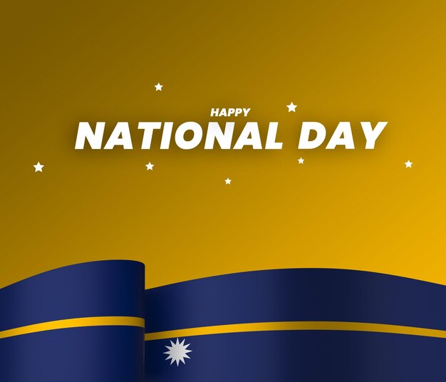 Nauru vlag element ontwerp nationale onafhankelijkheidsdag banner lint psd