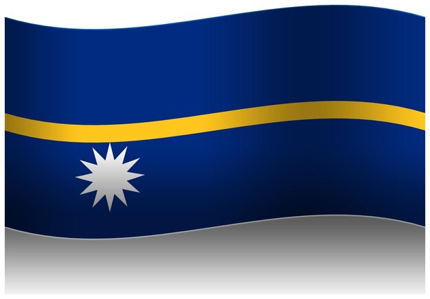 PSD nauru wave flag 3d