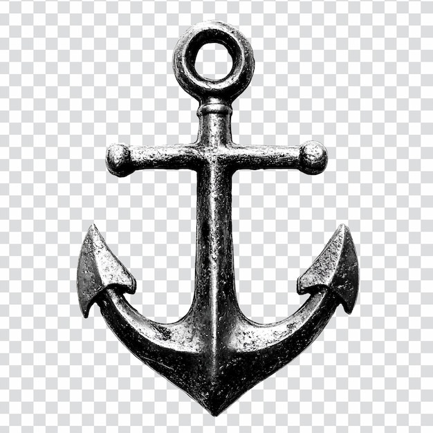 Nautical Anchor Metal Zwarte achtergrond Maritiem symbool Vintage schip Zee Oceaan Hoop Stabiliteit