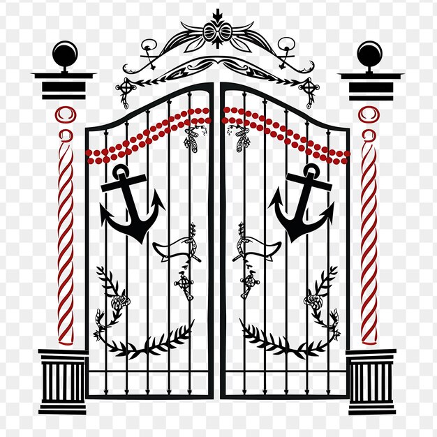 PSD nautical gate met sailor wedding decorations gate is decora design creatief concept ideas graphic