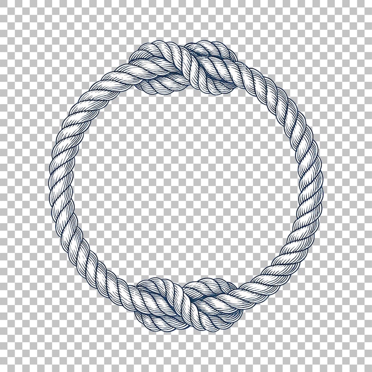 PSD nautical rope circle frame