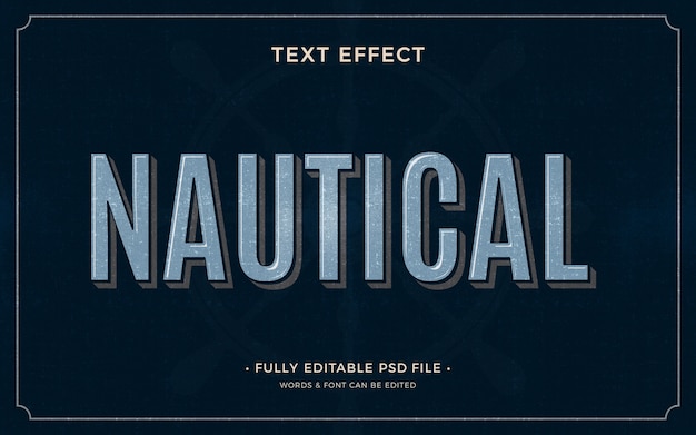 PSD nautical text effect