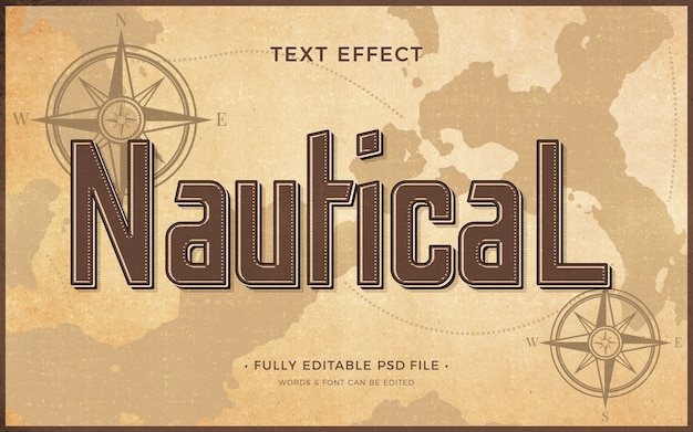 PSD nautical text effect