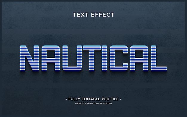 PSD nautical text effect