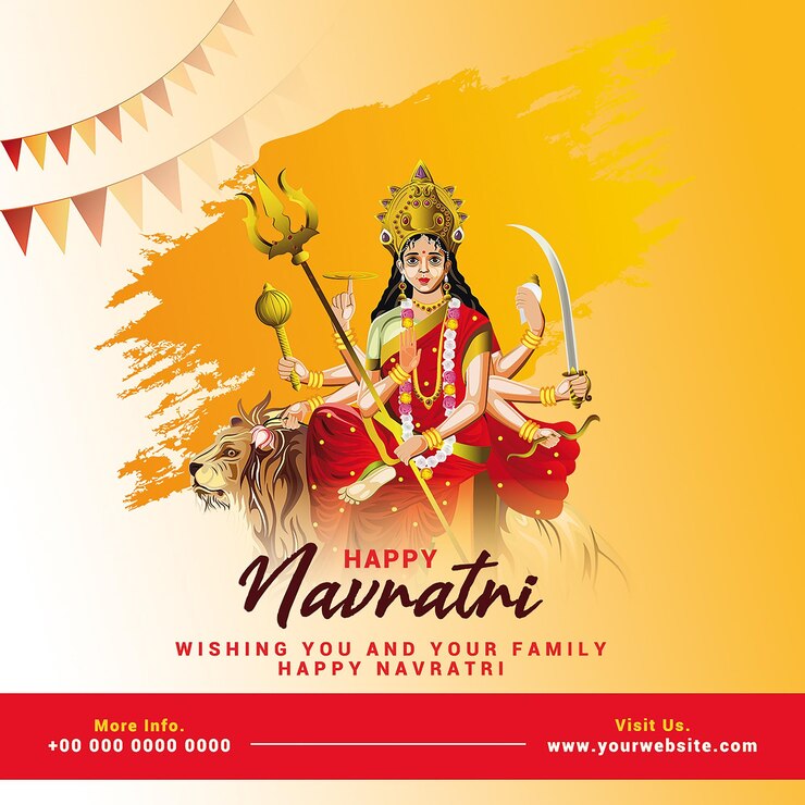 PSD navaratri festival digitaal concept instagram sociale media post