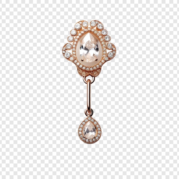 Navel piercing isolated on transparent background