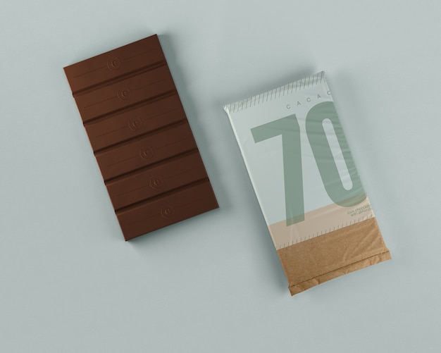 Impacchettamento della carta in compresse di cioccolato pulito