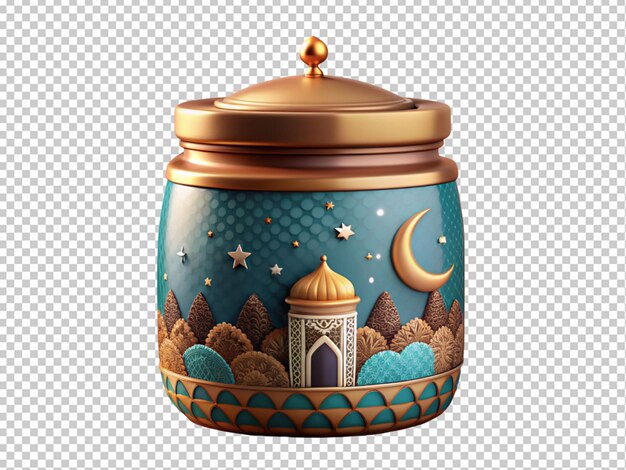 PSD neat and lovely islamic themed cookie jar