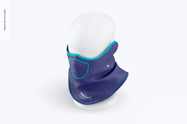 neck gaiter mockup, isometric left view