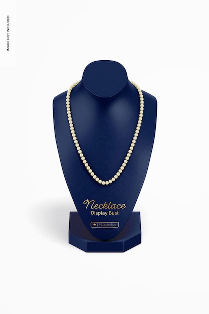 necklace display bust mockup, front view