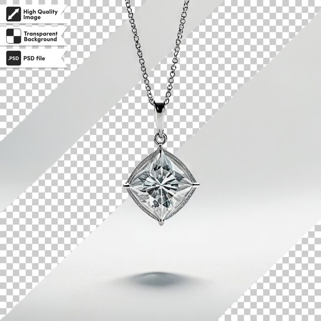 A necklace with a diamond on it is shown with a photo of a diamond