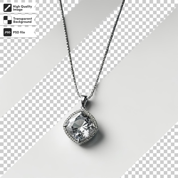 PSD a necklace with a picture of a bird on it