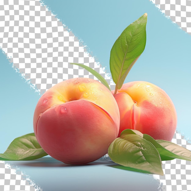 Nectarine against transparent background