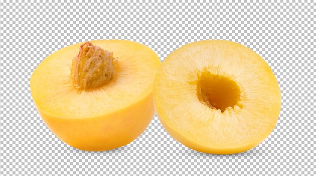 Nectarine isolated on alpha layer