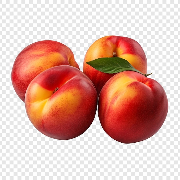 PSD nectarines isolated on transparent background